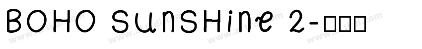 Boho Sunshine 2字体转换